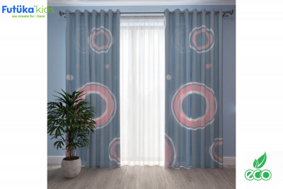 Комплект штор для детской комнаты Bubble (Блэкаут, 2.5 метра, Люверсы)