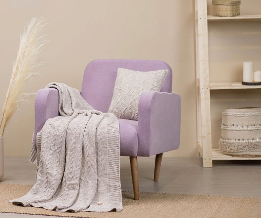 Плед вязанный (ораны) 130*170,