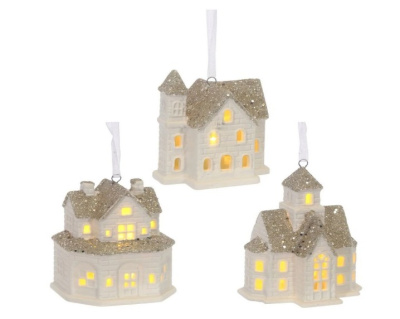 Статуэтка Домик с подсветкой (LR44 2 шт), 16 см, 753416