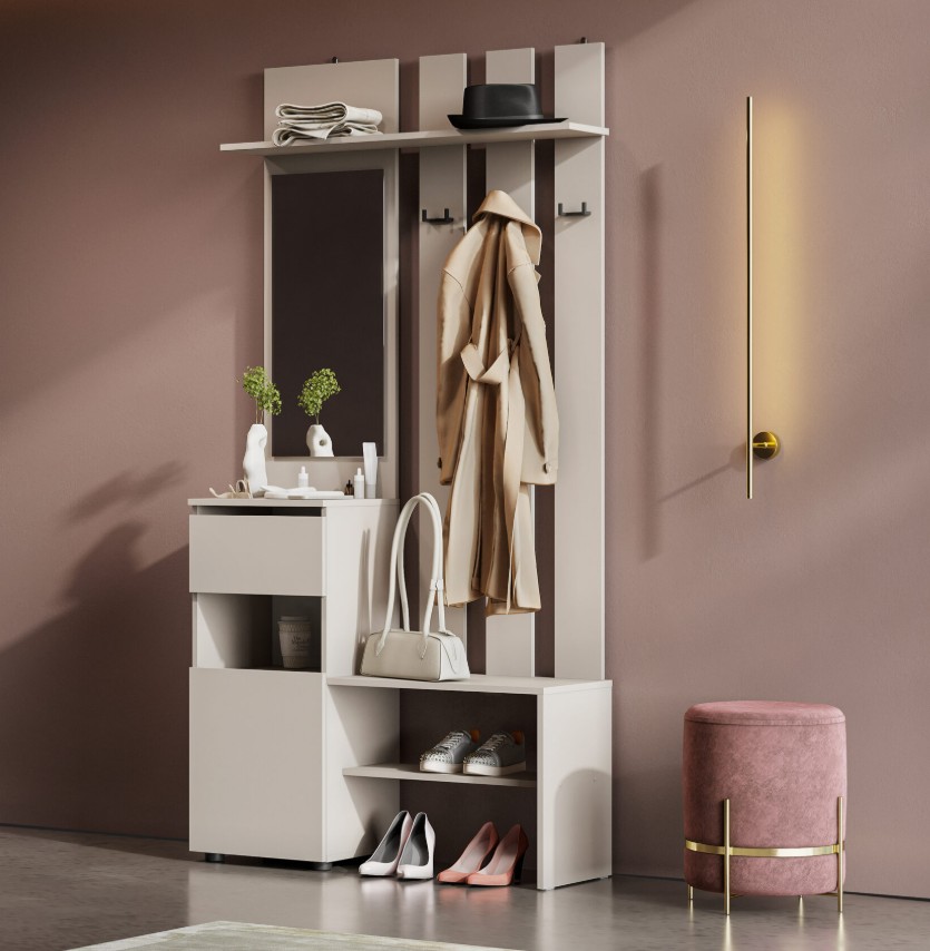 Модульная система "Денвер" Вешалка с зеркалом