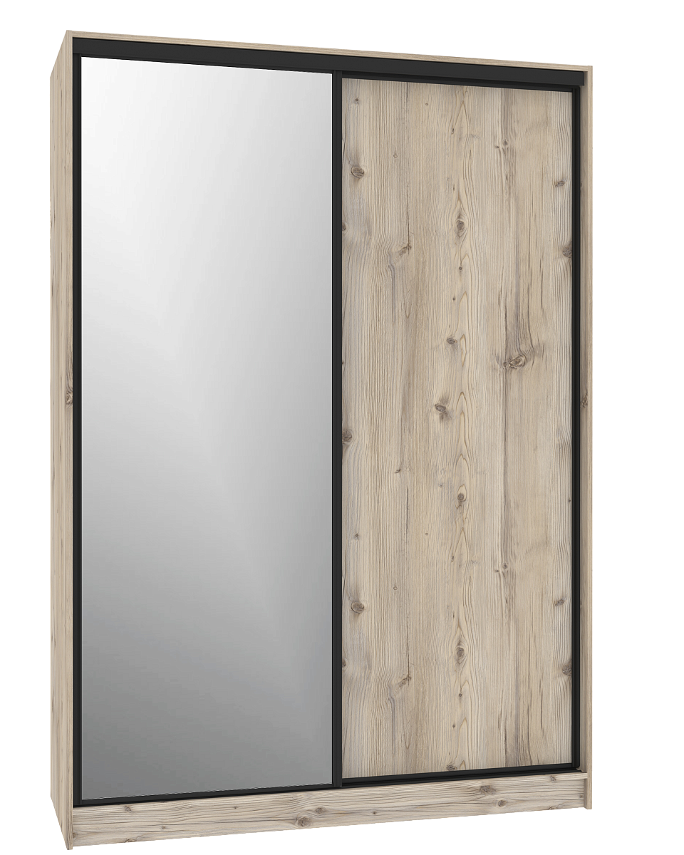 Шкаф-купе 1600 Домашний зеркало/лдсп