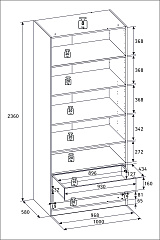 РУМ Корпус шкафа 100см