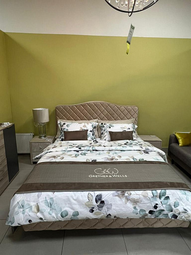 Кровать "Престиж" с под./мех.(1800)(кат.5) (194*219*122)(сп.м.180*200)