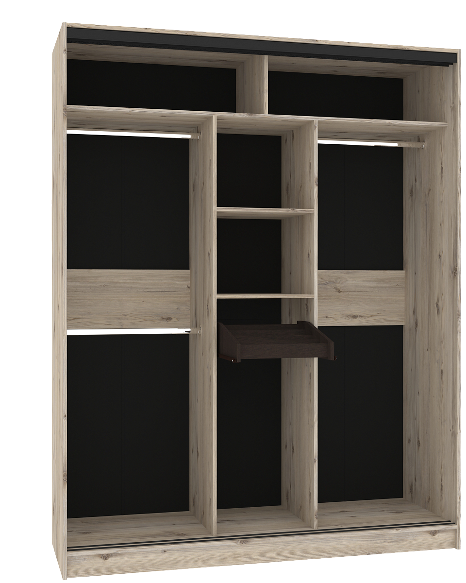 Шкаф-купе 1800 Домашний зеркало/лдсп