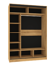 Шкаф-купе 1600 Домашний зеркало/лдсп