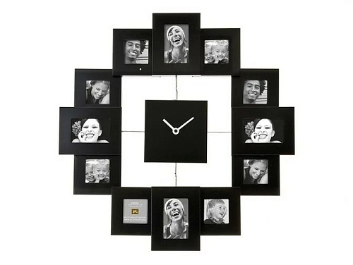 Часы настенные Family Time, для 12 фотографий