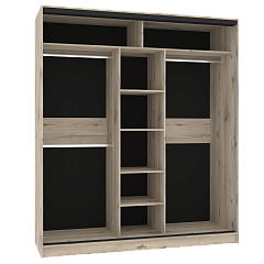 Шкаф-купе 2000 Домашний зеркало/лдсп